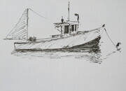 Maine Lobster Boat Sketches 2